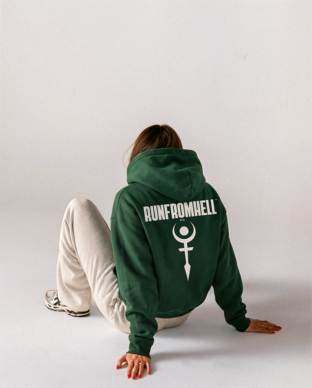 Pine Green thick hoodie