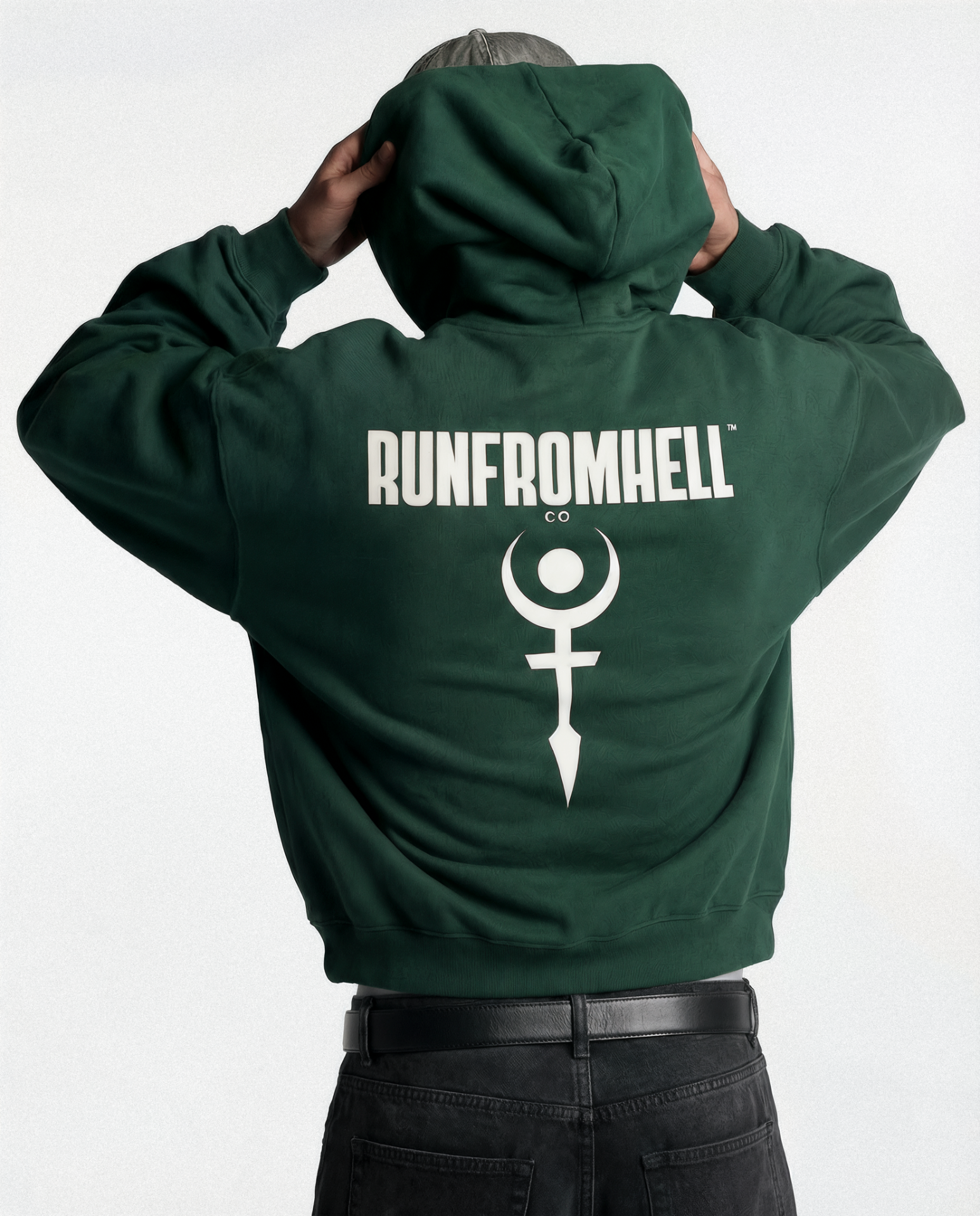 Pine Green thick hoodie